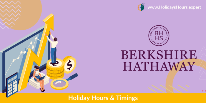 Birkshire Hathaway Holiday Hours Calendar
