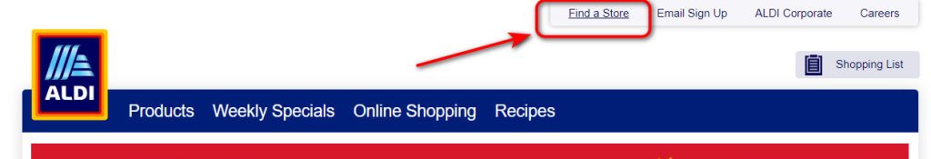 Find the Store Locator on ALDI's Website