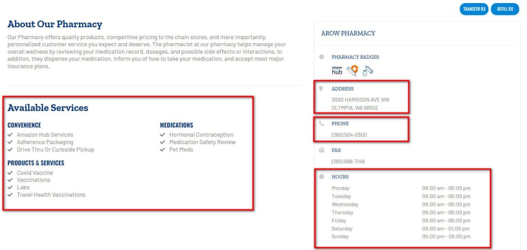 Get Info About Your Nearby Health Mart Pharmacy On The Details Page
