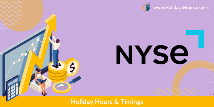 NYSE Holiday Hours Schedule Calendar