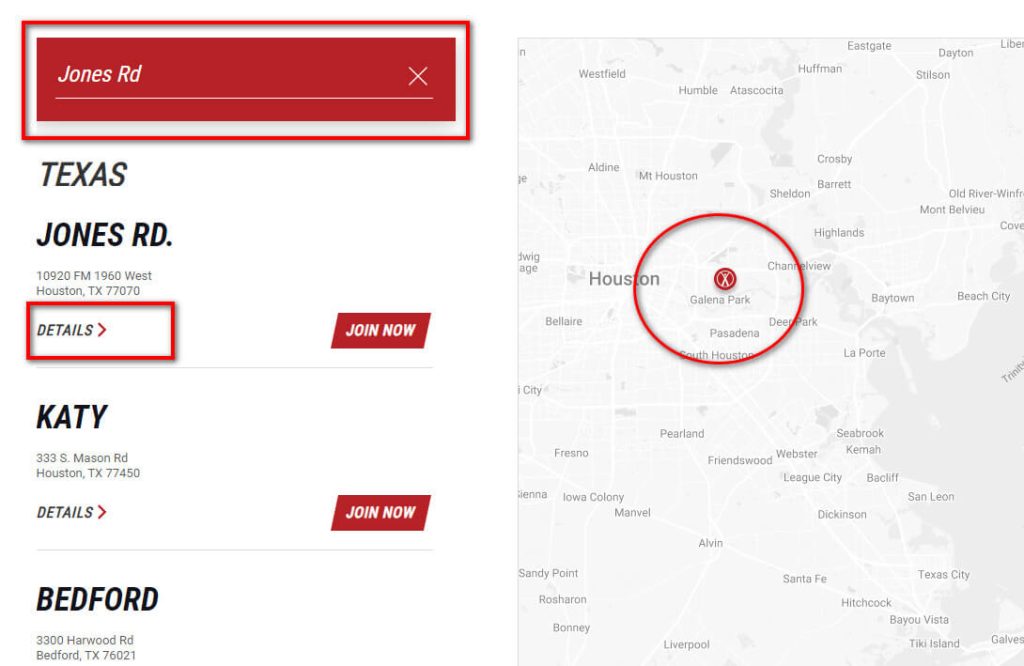 Search For Your Location on the Fitness Connection Gym Finder